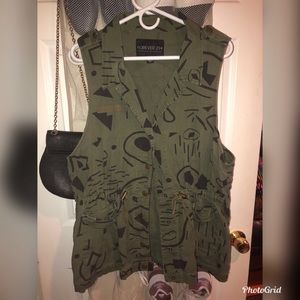 Olive green vest